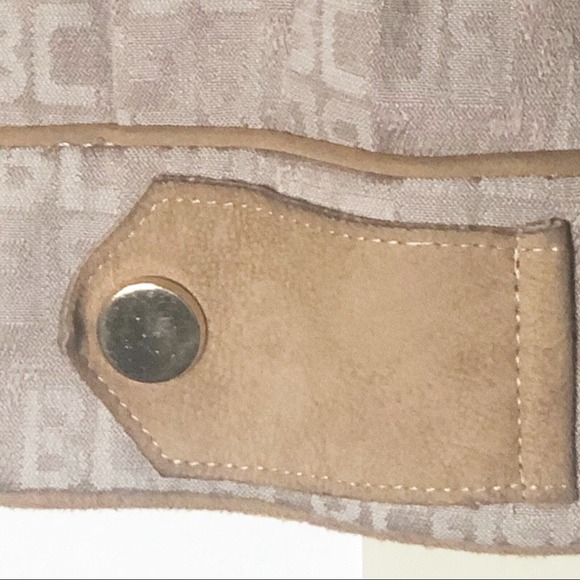 BCBGMaxAzria Y2K Vintage Allover Logo Print Jacket Suede Leather Trim sz 2 - Picture 8 of 12